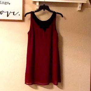 Burgundy short dress